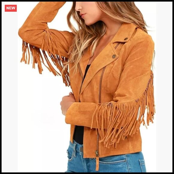 Jackets & Blazers - Suede Leather Jacket Cafe Racer Style Lambskin Biker Motorcycle Retro